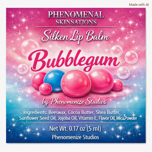 Bubblegum Silken Lip Balm 5ml Tube by Phenomenize Studios